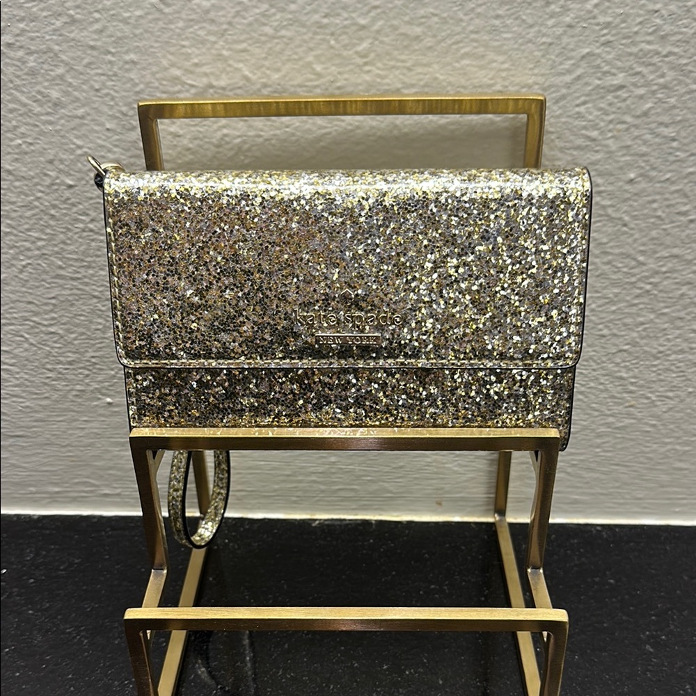 Kate Spade Gold Glitter Women's clutch Bag
